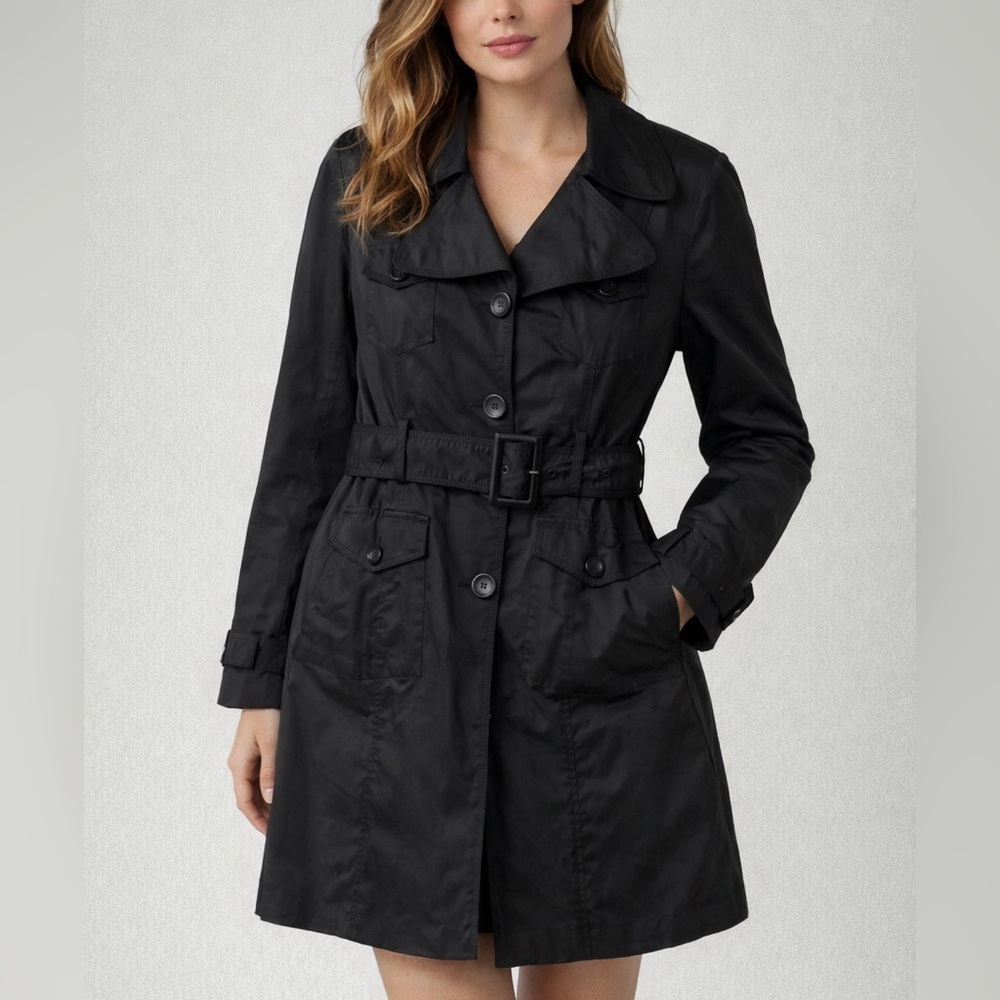 Women's Black Trench Coat